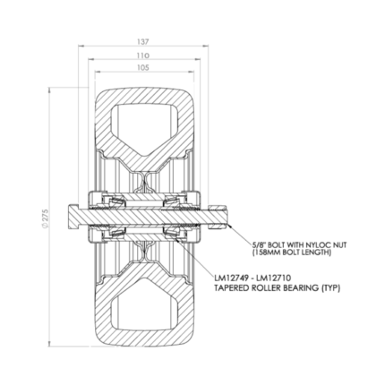 zero turn lawn mower wheel 11x4.00-5 5/8 axle